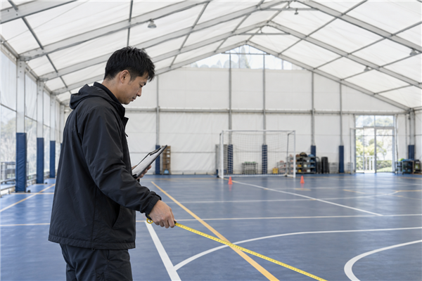 Illustrative covered sports tent facility for Outdoor Ice Rink Enclosure Tent: Seasonal Buyer Guide