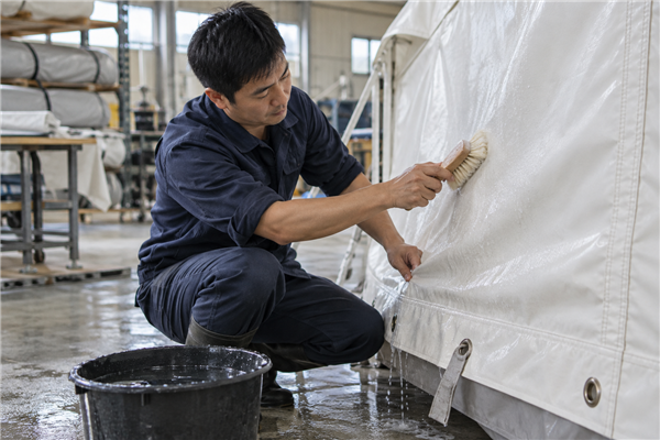 Custom tent project visual for How to Clean PVC Tent Fabric Without Creating Avoidable Damage