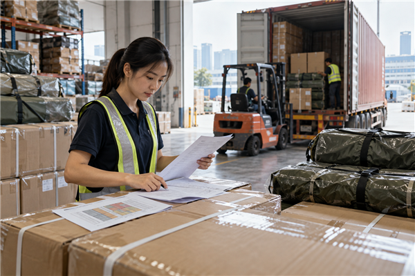 Packed tent components prepared for shipment for Incoterms for Custom Tent Importers: How to Discuss Delivery Scope Clearly